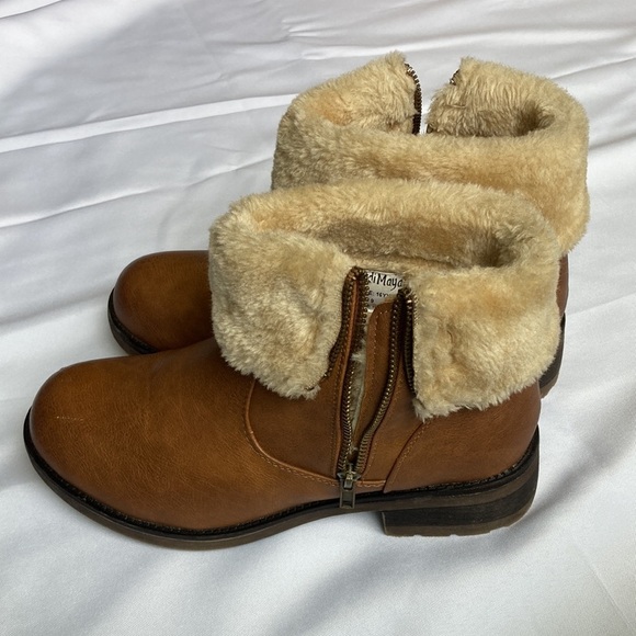 Kadi Maya brown synthetic leather booties Size 9 - Picture 2 of 9